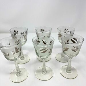 Set of 6 Vintage Wine Glasses